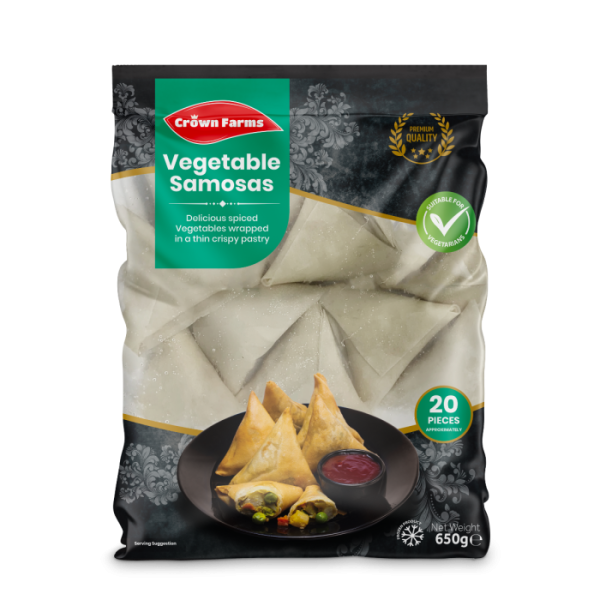 C/F VEGETABLE SAMOSAS 20PC (16) 650gm